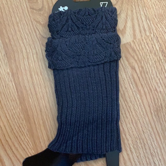 Knit leg warmers/boot cuffs-Blue - Picture 1 of 6